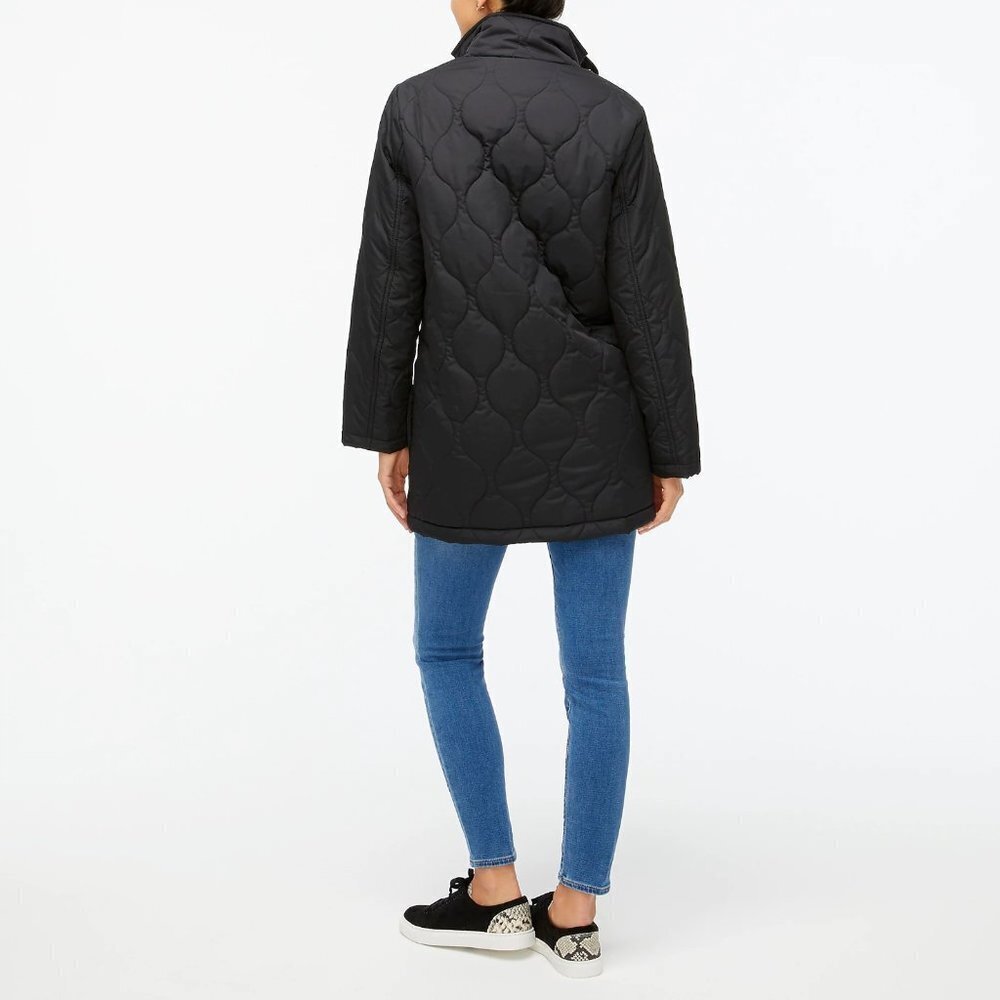 J.Crew Factory City puffer coat AZ561 Green XL - Picture 3 of 6